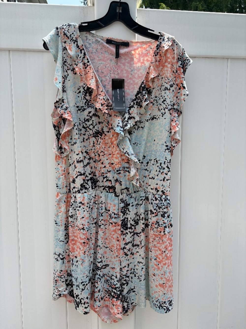 BCBG MaxAzria Sleeveless Romper, Size L